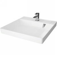 Раковина Azario Sharp 60 CS00078298 на стиральную машину Белая искусственный камень (литьевой мрамор) подвесная, на стиральную машину