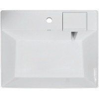 Раковина Azario Sharp 60 CS00078298 на стиральную машину Белая искусственный камень (литьевой мрамор) подвесная, на стиральную машину