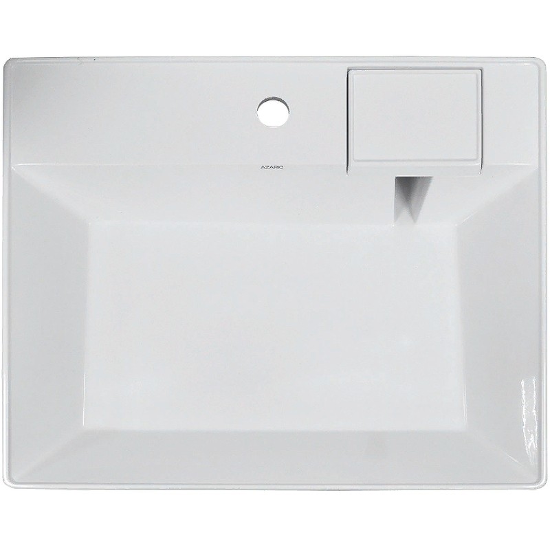 Раковина Azario Sharp 60 CS00078298 на стиральную машину Белая искусственный камень (литьевой мрамор) подвесная, на стиральную машину