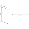 Шторка на ванну Vincea VSB-11800CLB 80x140 профиль Черный стекло прозрачное