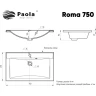 Раковина Paola Roma 75 Белая глянцевая