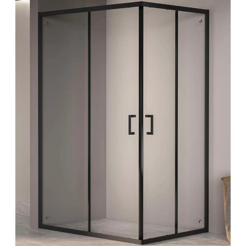 Душевой уголок RGW Passage PA-040B 100x90 3508104090-14 профиль Черный стекло прозрачное