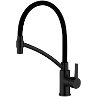Смеситель для кухни Haiba HB73644-7 Черный матовый латунь