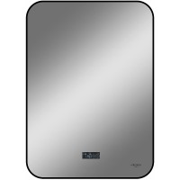 Зеркало Reflection Shadow 600х800 RF5732SH с подсветкой Черное с сенсорным выключателем, диммером, подогревом и часами МДФ / ЛДСП, стекло