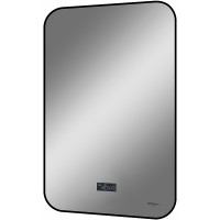 Зеркало Reflection Shadow 600х800 RF5732SH с подсветкой Черное с сенсорным выключателем, диммером, подогревом и часами МДФ / ЛДСП, стекло