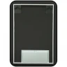 Зеркало Reflection Shadow 600х800 RF5732SH с подсветкой Черное с сенсорным выключателем, диммером, подогревом и часами МДФ / ЛДСП, стекло