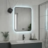 Зеркало Reflection Shadow 600х800 RF5732SH с подсветкой Черное с сенсорным выключателем, диммером, подогревом и часами МДФ / ЛДСП, стекло