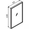 Зеркало Orka Cube 65x100 3000368 с подсветкой Белое матовое с бесконтактным выключателем МДФ / ЛДСП, стекло