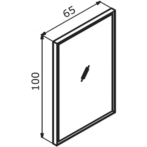 Зеркало Orka Cube 65x100 3000368 с подсветкой Белое матовое с бесконтактным выключателем МДФ / ЛДСП, стекло