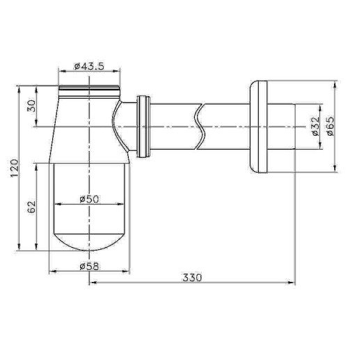 Сифон для раковины Frap F80 Хром