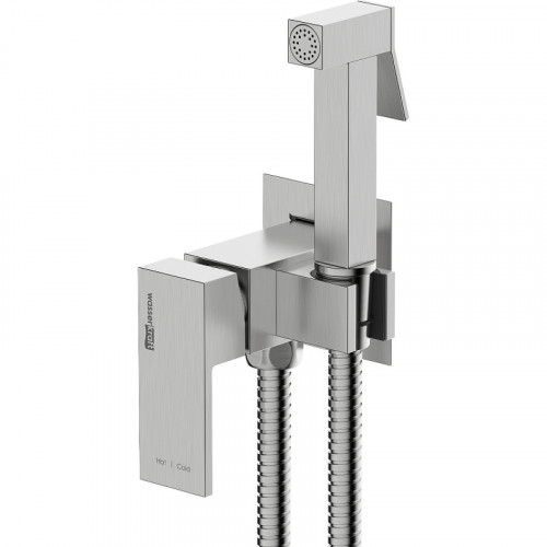 Гигиенический душ со смесителем WasserKRAFT A71338 Никель латунь встраиваемый