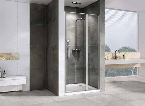 Душевая дверь Abber Sonnenstrand 120 AG04120S профиль Хром стекло прозрачное