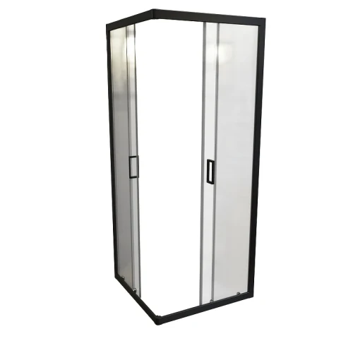 Душевой уголок Radomir Берген SQ 100х102 1-09-6-0-0-3480 профиль Черный стекло прозрачное