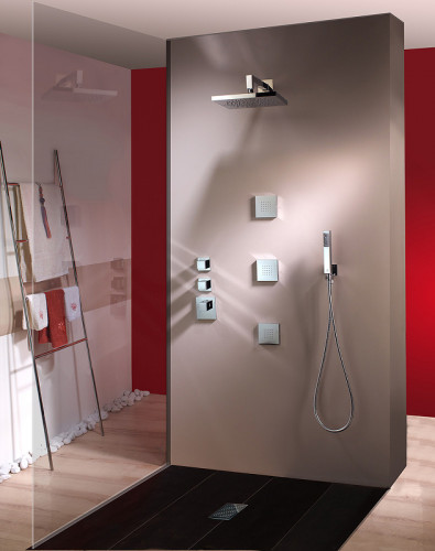 Смеситель для душа Bossini Outlets Z032203.030 с термостатом Хром латунь встраиваемый термостатический