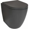 Унитаз beWash Aldo BKFSR101565 приставной Черный матовый с сиденьем Микролифт фарфор приставной