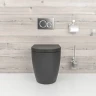 Унитаз beWash Aldo BKFSR101565 приставной Черный матовый с сиденьем Микролифт фарфор приставной