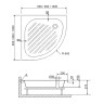 Акриловый поддон для душа RGW Acrylic BP/CL-S 90x90 16180499-51 Белый