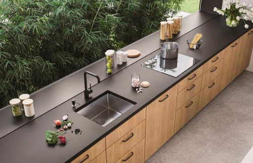 Кухонная мойка Alveus Kombino 50 SAT-90 500x400x195 1100237 Сатинированная сталь нержавеющая сталь встраиваемый