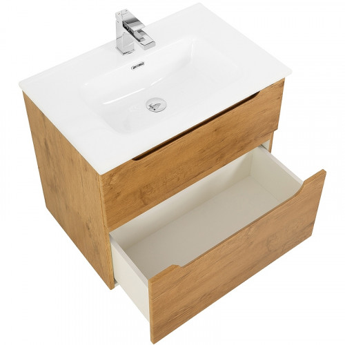 Тумба под раковину BelBagno Etna-H60 80 ETNA-H60-800-2C-SO-RN-P подвесная Rovere Nature МДФ / ЛДСП