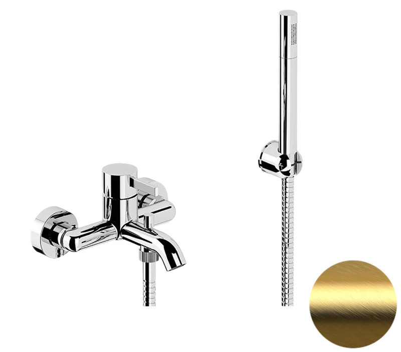 Смеситель для ванны Remer Metrica MC02BG цвет Золото брашированное