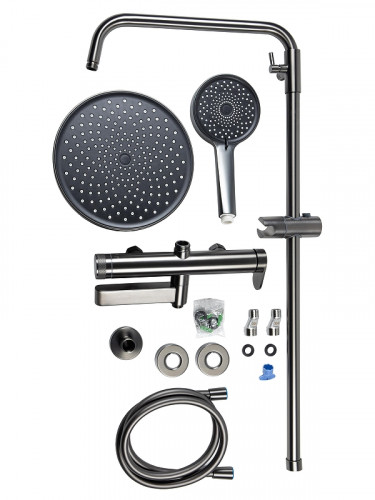 Душевая система Agger Sweet A2793355 цвет Оружейная сталь
