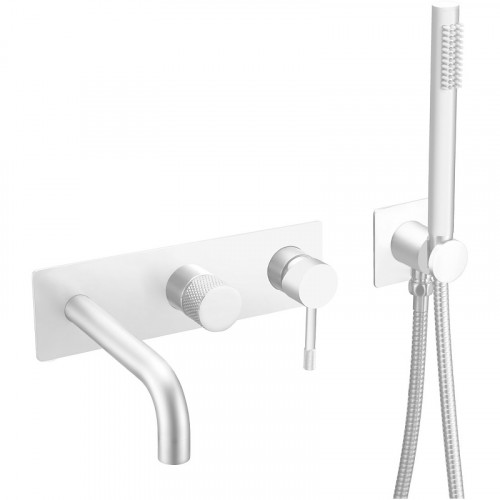 Смеситель для ванны Boheme Uno 464-3-MW Белый матовый латунь встраиваемый