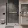 Душевой уголок Niagara Nova 110х90 NG-84-11AB-A90B-34 профиль Черный матовый стекло прозрачное