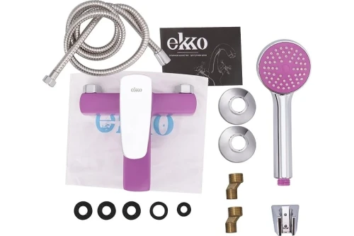 Смеситель для ванны Ekko E32302 цвет Хром Фиолетовый