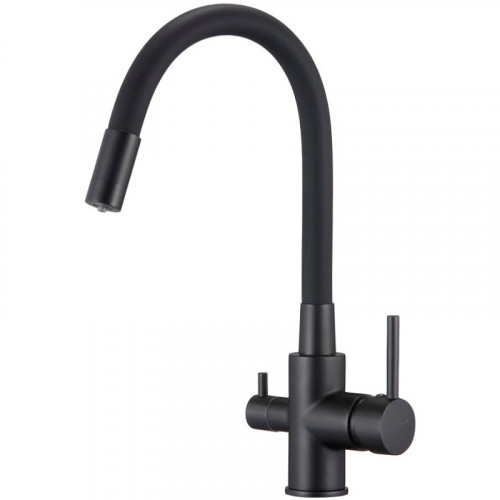 Смеситель для кухни D-Lin D159315-4A Черный матовый латунь