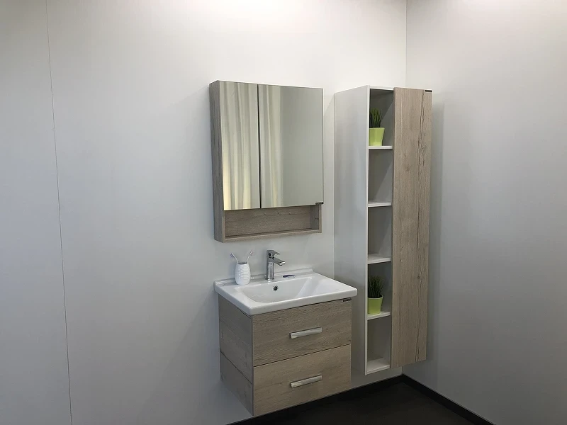 Тумба с раковиной Comforty Парма 60 00004143490 подвесная Дуб дымчатый МДФ / ЛДСП
