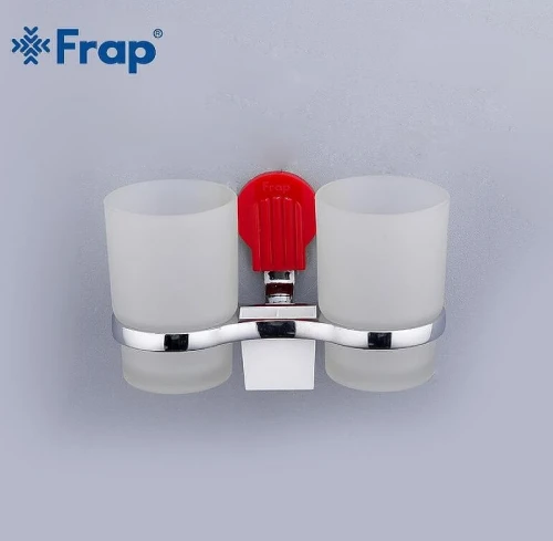 Стакан для зубных щеток Frap F33 F3308 двойной Хром