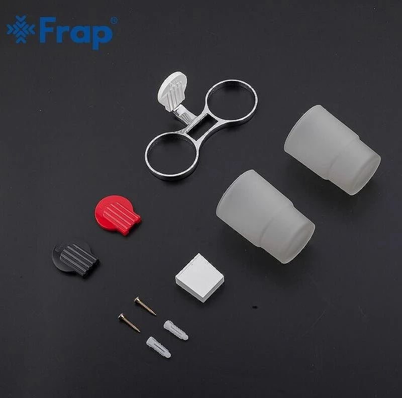 Стакан для зубных щеток Frap F33 F3308 двойной Хром