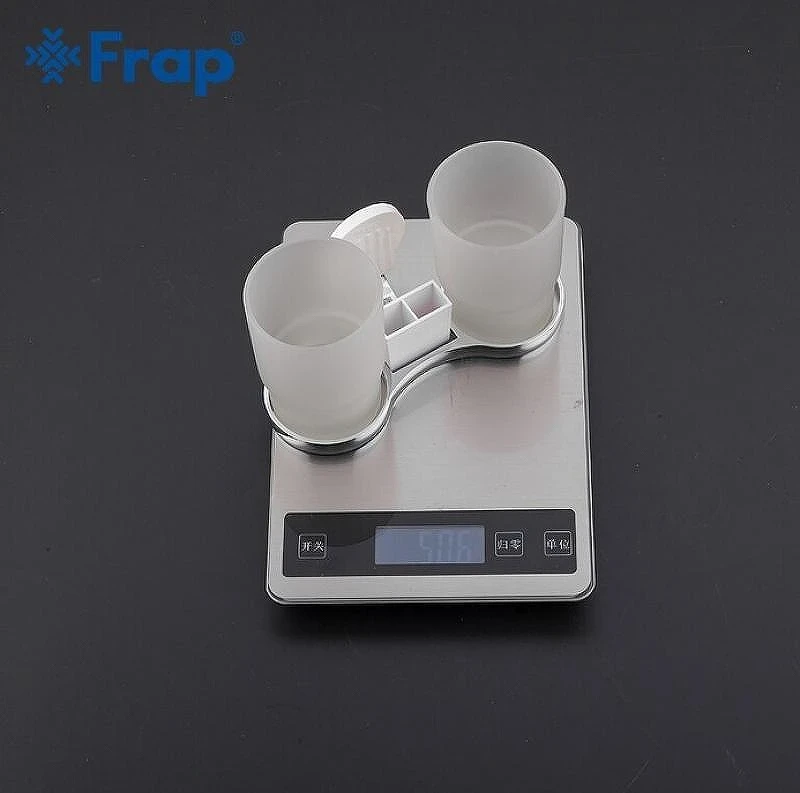 Стакан для зубных щеток Frap F33 F3308 двойной Хром