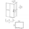 Душевой уголок Grossman Style 100х70 120.K33.05.1070.21.00 профиль Черный матовый стекло прозрачное