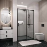 Душевая дверь Grossman Style 110 100.K33.05.110.21.00 профиль Черный матовый стекло прозрачное