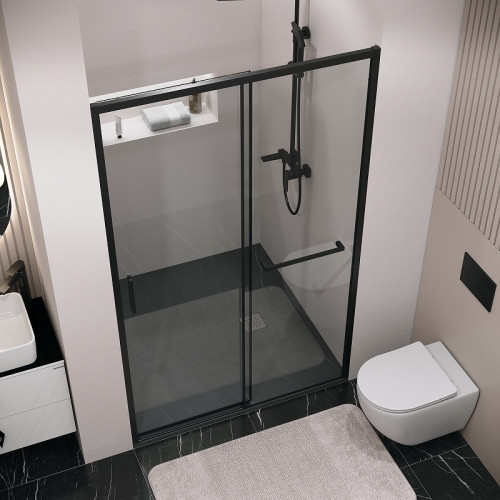 Душевая дверь Grossman Style 110 100.K33.05.110.21.00 профиль Черный матовый стекло прозрачное