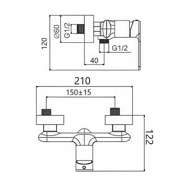 Смеситель для душа Maretti Aria AR35R845 цвет Хром