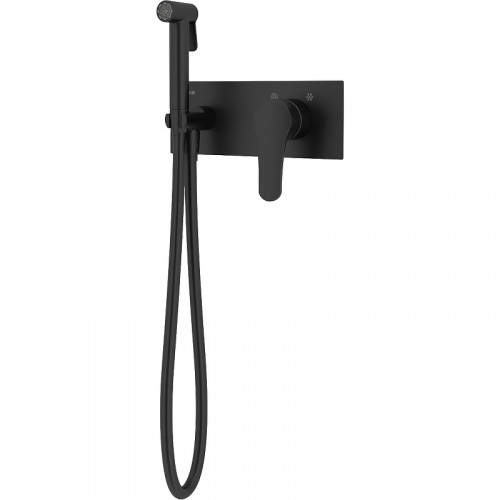 Гигиенический душ со смесителем Teska Elsa Pro BTK6408 Черный матовый латунь встраиваемый