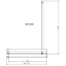 Душевая перегородка Vincea Walk-In HR 90 VSW-4HR900CGG профиль Брашированное золото стекло тонированное
