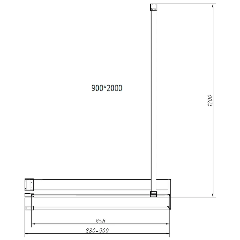 Душевая перегородка Vincea Walk-In HR 90 VSW-4HR900CGG профиль Брашированное золото стекло тонированное