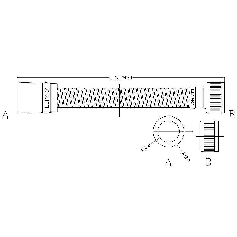 Душевой шланг Lemark LE8044P Прозрачный
