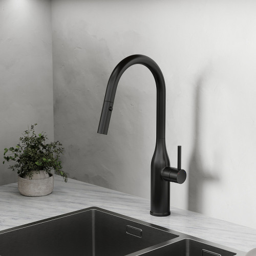 Смеситель для кухни Sancos Grand SC4002MB Черный матовый латунь