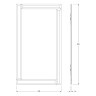 Зеркало Evoform Style 90x50 BY 0827 с зеркальным обрамлением - цвет Графит стекло