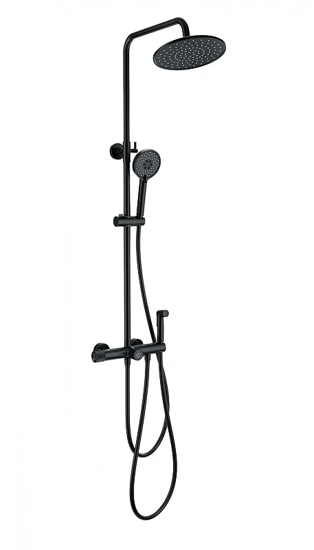 Душевая система Wonzon & Woghand WW-B3097-A-MB с термостатом цвет Черный матовый