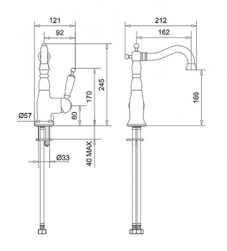 Смеситель для раковины Migliore Oxford 19094 Бронза