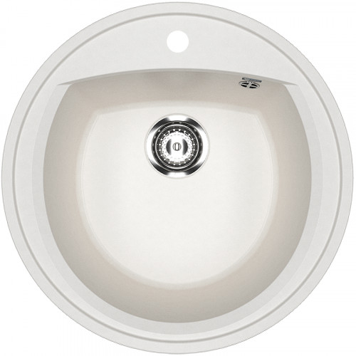 Кухонная мойка Ulgran Classic U-603-341 Ультра-белая искусственный камень (литьевой мрамор) встраиваемый