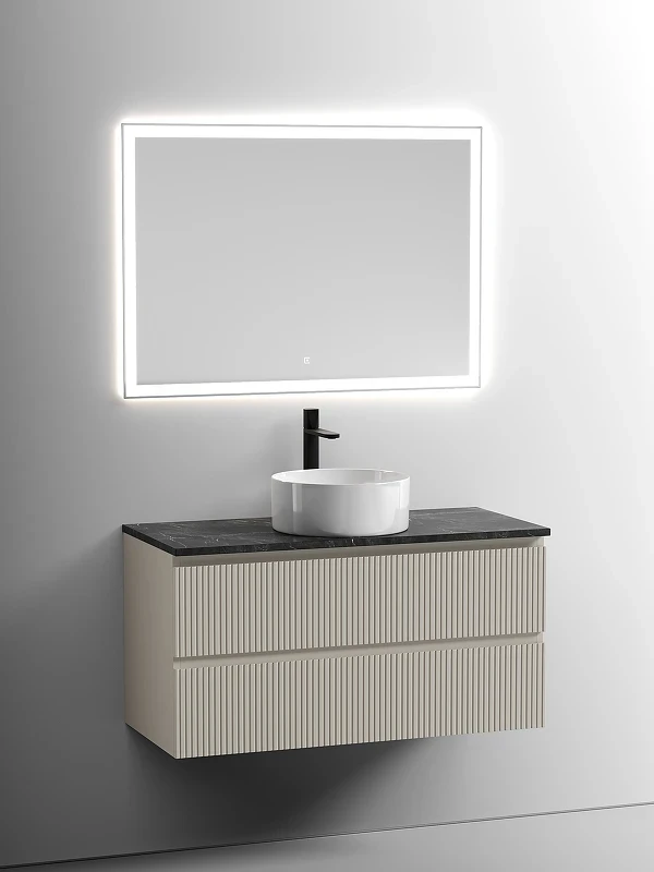 Столешница под раковину Sancos 100 TT100A1X Black Sky искусственный камень (литьевой мрамор)