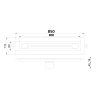 Душевой лоток Boheme Premium Trendy 80 983-80-B с Черной решеткой
