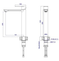 Смеситель для раковины ESKO Beijing BJ25 Нержавеющая сталь нержавеющая сталь