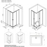 Душевой уголок AM.PM X-Joy 100х80 W94G-403-10080-MТ профиль Хром матовый стекло прозрачное